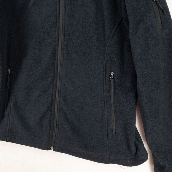 Columbia Fleece Jacket Womens XL Black Full Zip With Pockets - Picture 3 of 13